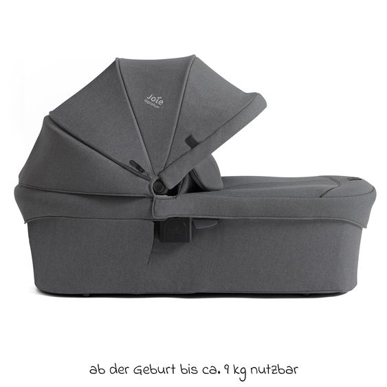 Joie Signature Babywanne Ramble XL für Versiti mit Mesh-Einsatz, Matratze & Regenschutz - Ebony