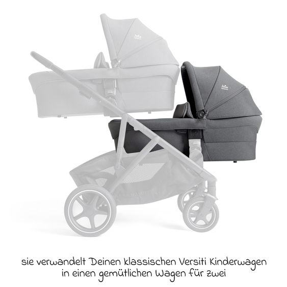 Joie Signature Babywanne Ramble XL für Versiti mit Mesh-Einsatz, Matratze & Regenschutz - Ebony