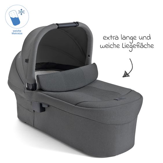 Joie Signature Babywanne Ramble XL für Versiti mit Mesh-Einsatz, Matratze & Regenschutz - Ebony