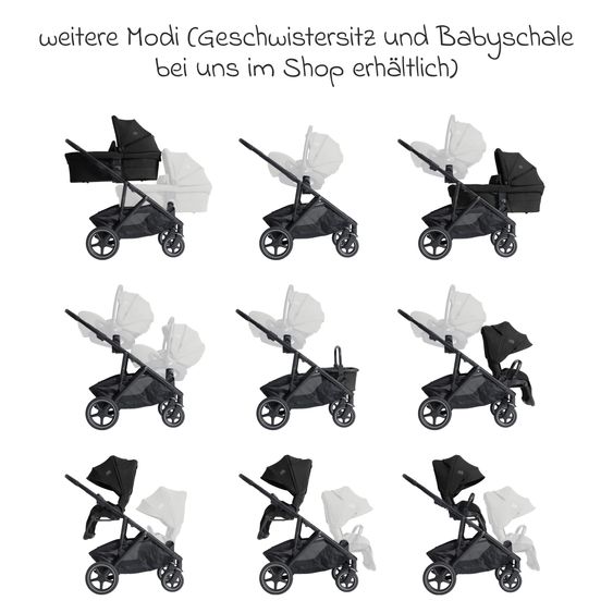 Joie Signature Babywanne Ramble XL für Versiti mit Mesh-Einsatz, Matratze & Regenschutz - Eclipse