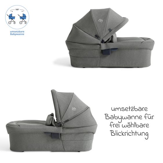 Joie Signature Babywanne Ramble XL für Versiti mit Mesh-Einsatz, Matratze & Regenschutz - Evergreen