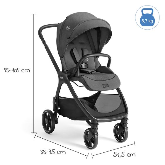 Joie Signature Passeggino Leggero & Sportivo Valora incl. copertura antipioggia - Ebony