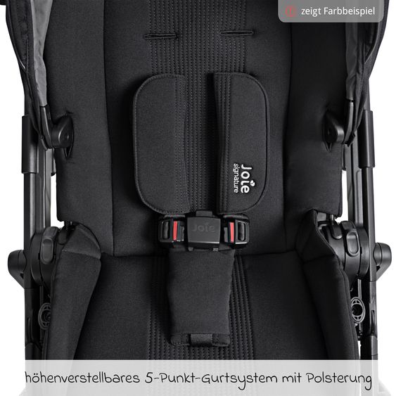 Joie Signature Geschwistersitz / Zweitsportsitz für Versiti bis 4 Jahre mit Liegeposition inkl. Regenschutz - Ebony