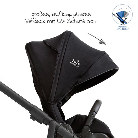 Joie Signature Geschwistersitz / Zweitsportsitz für Versiti bis 4 Jahre mit Liegeposition inkl. Regenschutz - Eclipse