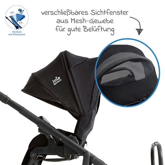 Joie Signature Geschwistersitz / Zweitsportsitz für Versiti bis 4 Jahre mit Liegeposition inkl. Regenschutz - Eclipse