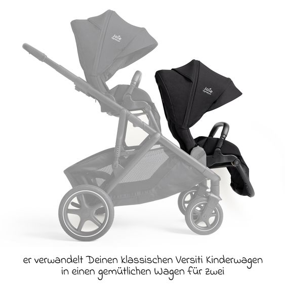 Joie Signature Geschwistersitz / Zweitsportsitz für Versiti bis 4 Jahre mit Liegeposition inkl. Regenschutz - Eclipse