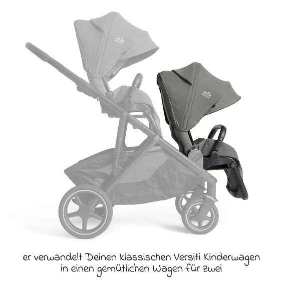 Joie Signature Geschwistersitz / Zweitsportsitz für Versiti bis 4 Jahre mit Liegeposition inkl. Regenschutz - Evergreen