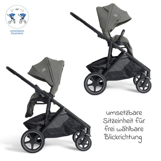 Joie Signature Geschwistersitz / Zweitsportsitz für Versiti bis 4 Jahre mit Liegeposition inkl. Regenschutz - Evergreen