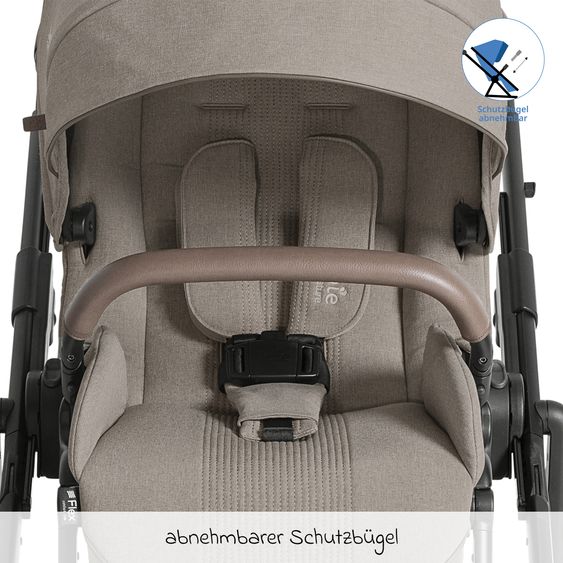 Joie Signature Geschwistersitz / Zweitsportsitz für Versiti bis 4 Jahre mit Liegeposition inkl. Regenschutz - Sandstone