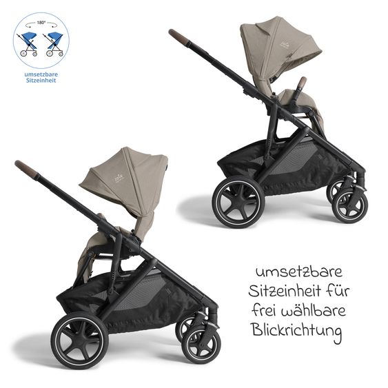 Joie Signature Geschwistersitz / Zweitsportsitz für Versiti bis 4 Jahre mit Liegeposition inkl. Regenschutz - Sandstone