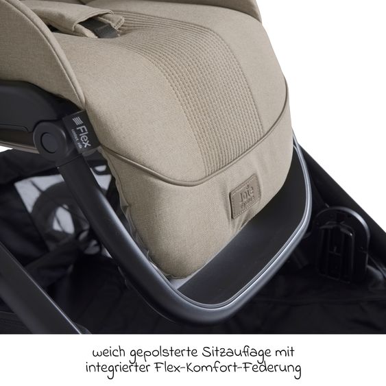 Joie Signature Geschwistersitz / Zweitsportsitz für Versiti bis 4 Jahre mit Liegeposition inkl. Regenschutz - Sandstone