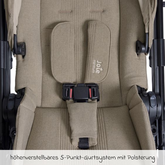 Joie Signature Geschwistersitz / Zweitsportsitz für Versiti bis 4 Jahre mit Liegeposition inkl. Regenschutz - Sandstone