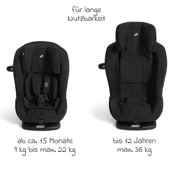 Joie Signature Child seat i-Plenti i-Size from 15 months - 12 years (76 cm-150 cm) incl. Isofix & Top Tether - Signature - Eclipse