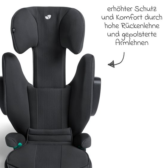 Joie Signature Kindersitz i-Traver i-Size ab 3,5 Jahre - 12 Jahre (100 cm-150 cm) inkl. Isofix - Signature - Ebony