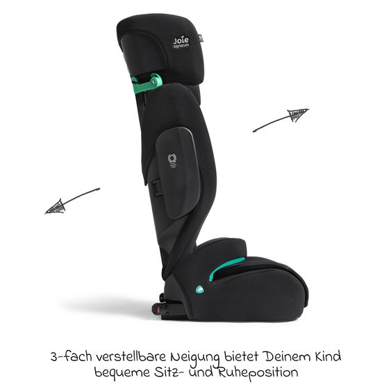 Joie Signature Kindersitz i-Traver i-Size ab 3,5 Jahre - 12 Jahre (100 cm-150 cm) inkl. Isofix - Signature - Eclipse