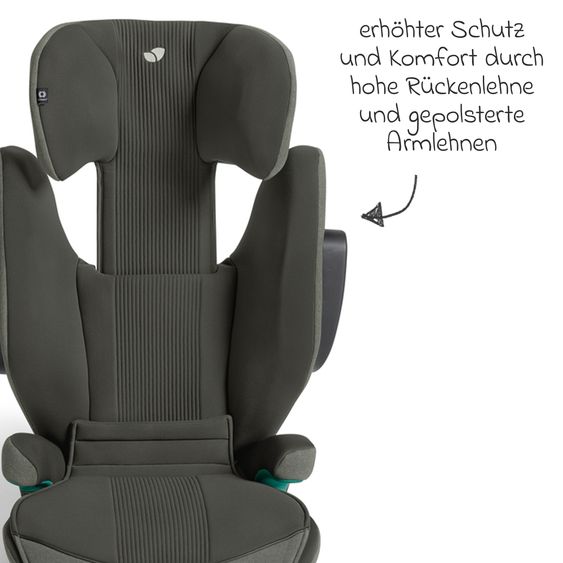 Joie Signature Kindersitz i-Traver i-Size ab 3,5 Jahre - 12 Jahre (100 cm-150 cm) inkl. Isofix - Signature - Evergreen