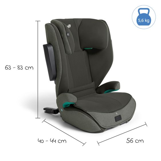 Joie Signature Kindersitz i-Traver i-Size ab 3,5 Jahre - 12 Jahre (100 cm-150 cm) inkl. Isofix - Signature - Evergreen