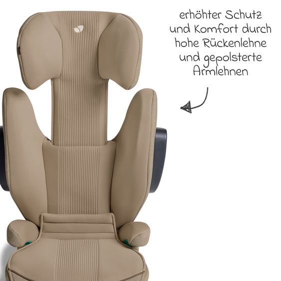 Joie Signature Kindersitz i-Traver i-Size ab 3,5 Jahre - 12 Jahre (100 cm-150 cm) inkl. Isofix - Signature - Sandstone