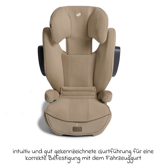 Joie Signature Kindersitz i-Traver i-Size ab 3,5 Jahre - 12 Jahre (100 cm-150 cm) inkl. Isofix - Signature - Sandstone