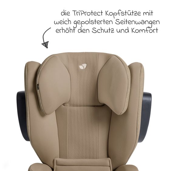 Joie Signature Kindersitz i-Traver i-Size ab 3,5 Jahre - 12 Jahre (100 cm-150 cm) inkl. Isofix - Signature - Sandstone