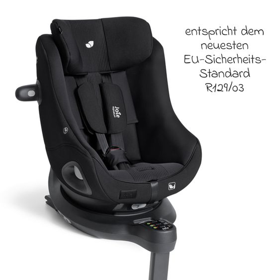 Joie Signature Reboarder-Kindersitz i-Harbour E i-Size 360° drehbar ab 6 Monate - 4 Jahre (61 cm -105 cm) & Sommer-Bezug aus Mesh - Signature - Eclipse