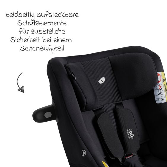 Joie Signature Reboarder-Kindersitz i-Harbour E i-Size 360° drehbar ab 6 Monate - 4 Jahre (61 cm -105 cm) & Sommer-Bezug aus Mesh - Signature - Eclipse