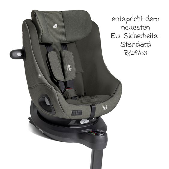 Joie Signature Reboarder-Kindersitz i-Harbour E i-Size 360° drehbar ab 6 Monate - 4 Jahre (61 cm -105 cm) & Sommer-Bezug aus Mesh - Signature - Evergreen