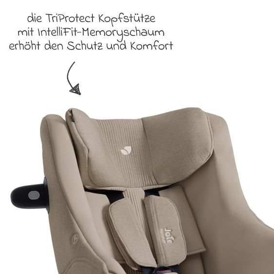 Joie Signature Reboarder-Kindersitz i-Harbour E i-Size 360° drehbar ab 6 Monate - 4 Jahre (61 cm -105 cm) & Sommer-Bezug aus Mesh - Signature - Sandstone