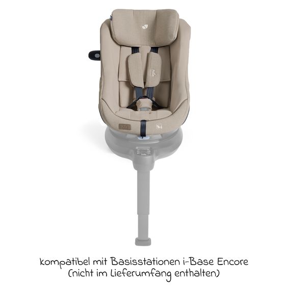 Joie Signature Reboarder-Kindersitz i-Harbour E i-Size 360° drehbar ab 6 Monate - 4 Jahre (61 cm -105 cm) & Sommer-Bezug aus Mesh - Signature - Sandstone