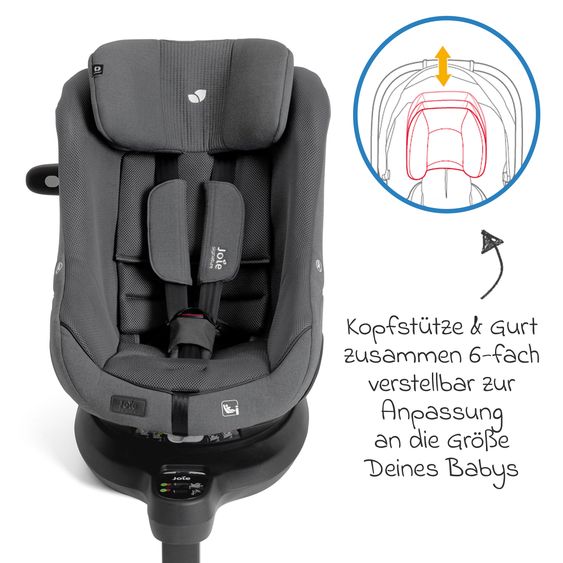 Joie Signature Reboarder Car Seat i-Harbour Pro (40 cm - 105 cm) - Ebony Mesh