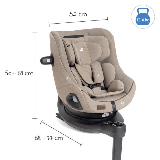 Joie Signature Reboarder Car Seat i-Harbour Pro (40 cm - 105 cm) - Sandstone Mesh