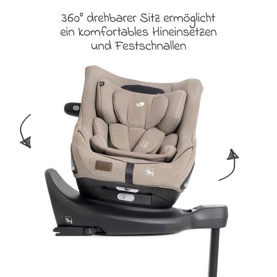 Joie Signature Reboarder Car Seat i-Harbour Pro (40 cm - 105 cm) - Sandstone Mesh