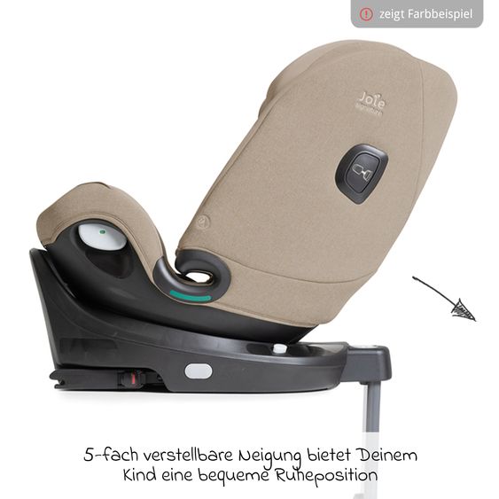 Joie Signature Reboarder-Kindersitz i-Spin XL i-Size 360° drehbar ab Geburt - 12 Jahre (40 cm -150 cm) inkl. Sitzverkleinerer & Isofix-Basis - Signature - Ebony