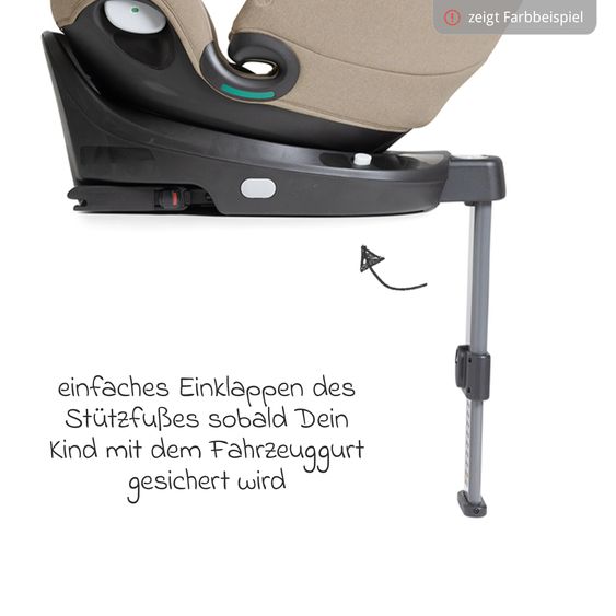 Joie Signature Reboarder-Kindersitz i-Spin XL i-Size 360° drehbar ab Geburt - 12 Jahre (40 cm -150 cm) inkl. Sitzverkleinerer & Isofix-Basis - Signature - Ebony