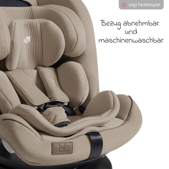 Joie Signature Reboarder-Kindersitz i-Spin XL i-Size 360° drehbar ab Geburt - 12 Jahre (40 cm -150 cm) inkl. Sitzverkleinerer & Isofix-Basis - Signature - Ebony