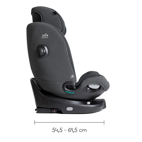 Joie Signature Reboarder-Kindersitz i-Spin XL i-Size 360° drehbar ab Geburt - 12 Jahre (40 cm -150 cm) inkl. Sitzverkleinerer & Isofix-Basis - Signature - Ebony