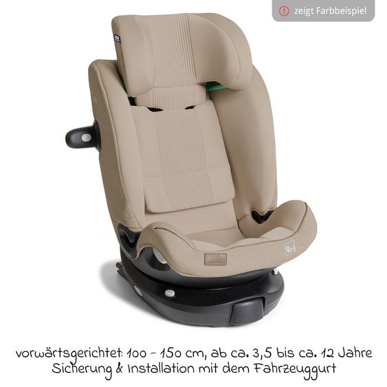 Joie Signature Reboarder-Kindersitz i-Spin XL i-Size 360° drehbar ab Geburt - 12 Jahre (40 cm -150 cm) inkl. Sitzverkleinerer & Isofix-Basis - Signature - Ebony