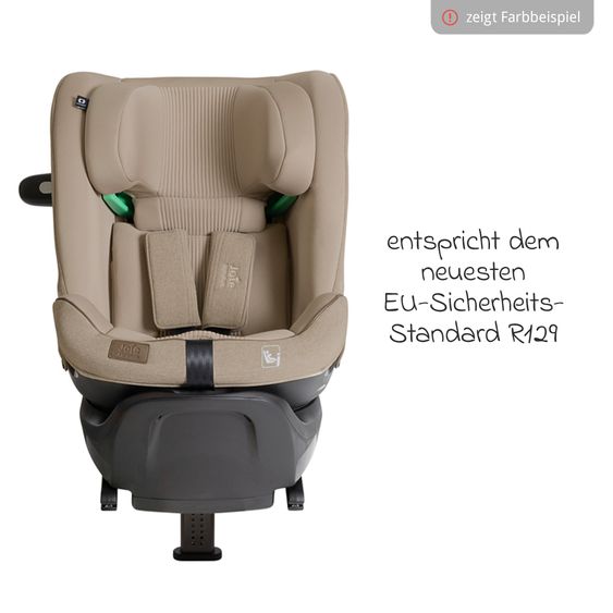 Joie Signature Reboarder-Kindersitz i-Spin XL i-Size 360° drehbar ab Geburt - 12 Jahre (40 cm -150 cm) inkl. Sitzverkleinerer & Isofix-Basis - Signature - Ebony