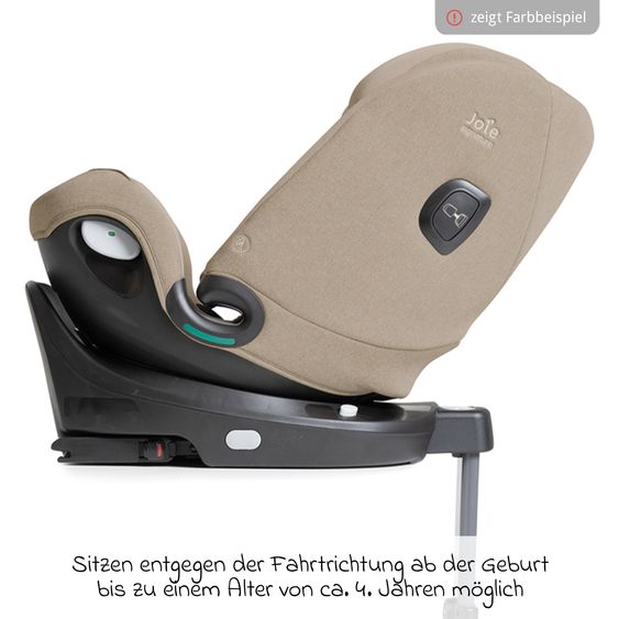 Joie Signature Reboarder-Kindersitz i-Spin XL i-Size 360° drehbar ab Geburt - 12 Jahre (40 cm -150 cm) inkl. Sitzverkleinerer & Isofix-Basis - Signature - Ebony