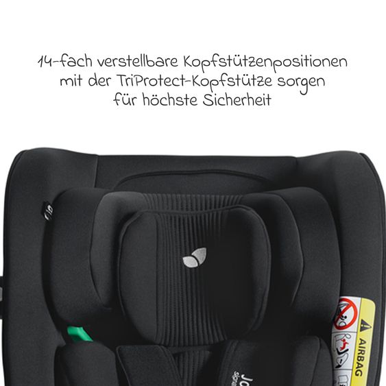 Joie Signature Reboarder-Kindersitz i-Spin XL i-Size 360° drehbar ab Geburt - 12 Jahre (40 cm -150 cm) inkl. Sitzverkleinerer & Isofix-Basis - Signature - Eclipse