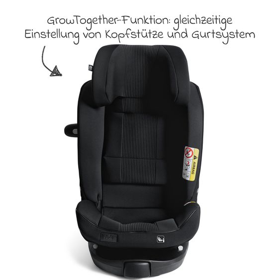 Joie Signature Reboarder-Kindersitz i-Spin XL i-Size 360° drehbar ab Geburt - 12 Jahre (40 cm -150 cm) inkl. Sitzverkleinerer & Isofix-Basis - Signature - Eclipse