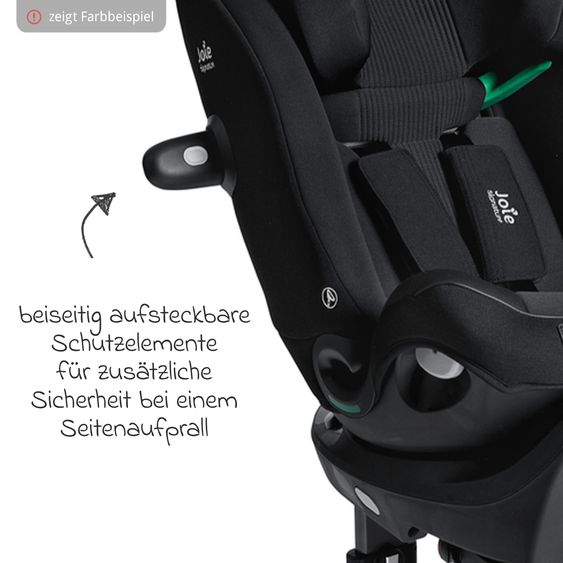 Joie Signature Reboarder-Kindersitz i-Spin XL i-Size 360° drehbar ab Geburt - 12 Jahre (40 cm -150 cm) inkl. Sitzverkleinerer & Isofix-Basis - Signature - Eclipse