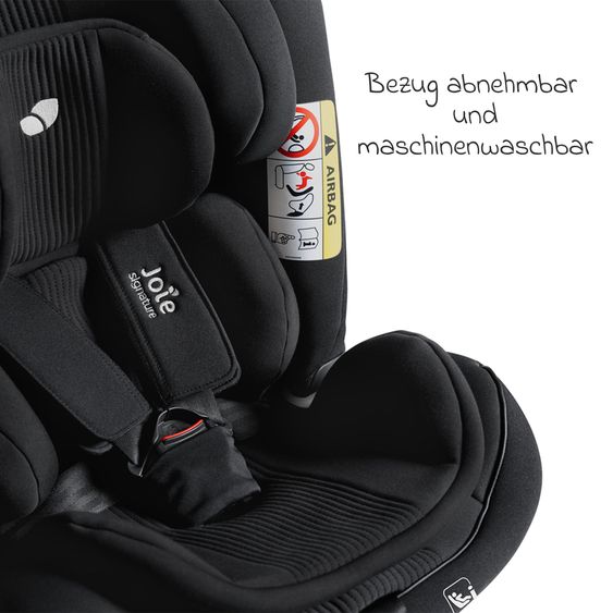 Joie Signature Reboarder-Kindersitz i-Spin XL i-Size 360° drehbar ab Geburt - 12 Jahre (40 cm -150 cm) inkl. Sitzverkleinerer & Isofix-Basis - Signature - Eclipse