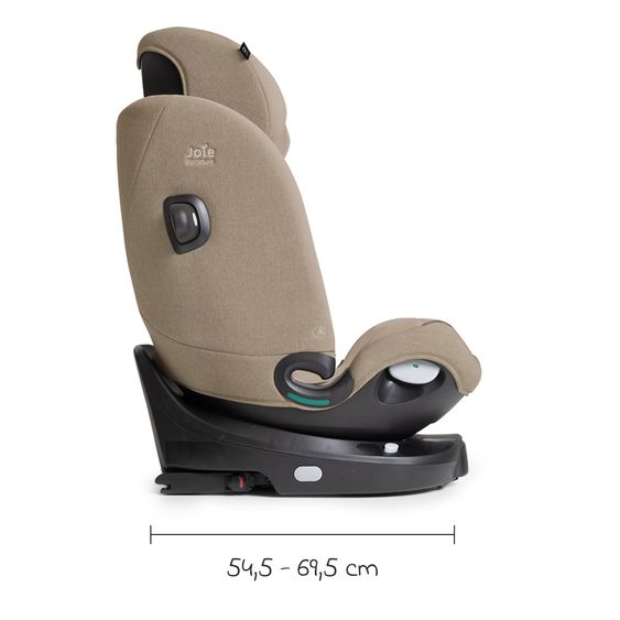 Joie Signature Reboarder-Kindersitz i-Spin XL i-Size 360° drehbar ab Geburt - 12 Jahre (40 cm -150 cm) inkl. Sitzverkleinerer & Isofix-Basis - Signature - Sandstone