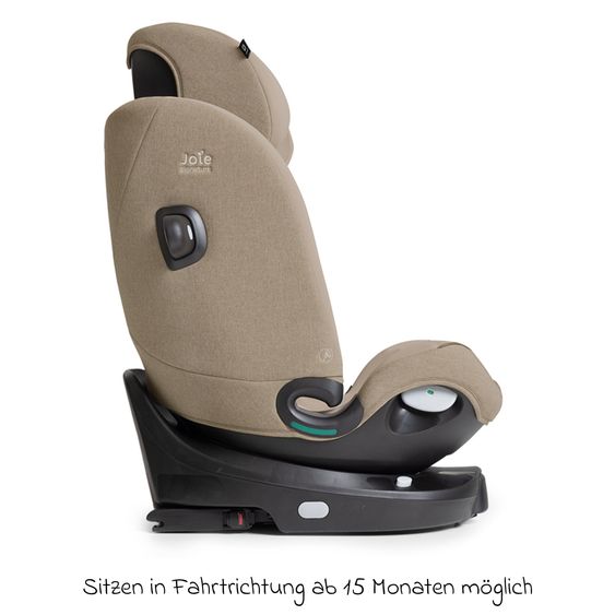 Joie Signature Reboarder-Kindersitz i-Spin XL i-Size 360° drehbar ab Geburt - 12 Jahre (40 cm -150 cm) inkl. Sitzverkleinerer & Isofix-Basis - Signature - Sandstone