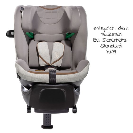 Joie Signature Reboarder-Kindersitz i-Spin XL i-Size ab Geburt - 12 Jahre (40 cm - 150 cm) 360° drehbar inkl. Isofix-Basis - Signature - Oyster