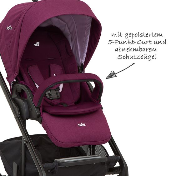 joie Sportwagen Chrome DLX inkl. Fußsack und Regenschutz - Dahlia