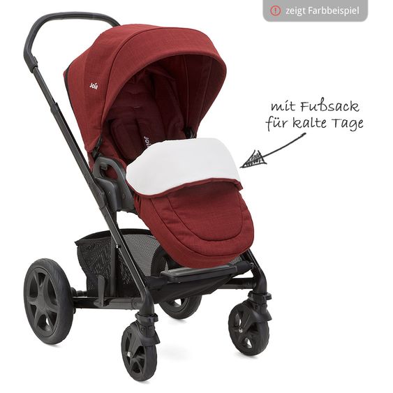 joie Sportwagen Chrome DLX inkl. Fußsack und Regenschutz - Dahlia