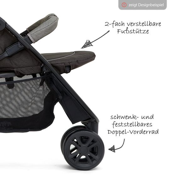 joie Sportwagen Litetrax 3 inkl. Regenschutz - Cranberry