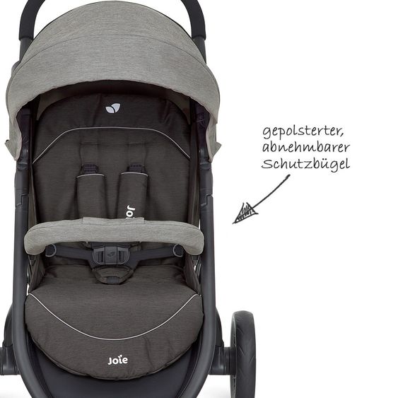 joie Sports car Litetrax 3 incl. rain cover - Dark Pewter